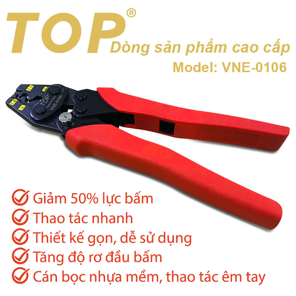 Hình ảnh 4 của mặt hàng Kìm bấm cos trợ lực TOP 1.5-6