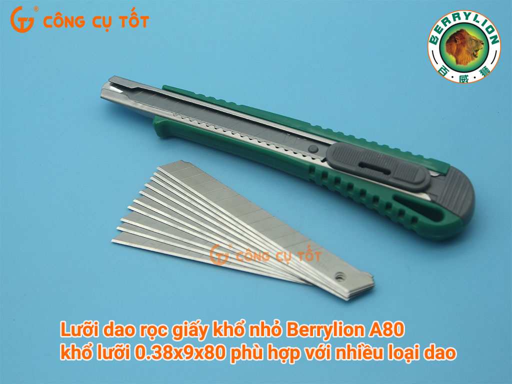 Hình ảnh 2 của mặt hàng Lưỡi dao NHỎ Berrylion A80 (hộp bé 10 lưỡi ). Đặt tối thiếu 50 tép là 5 hộp