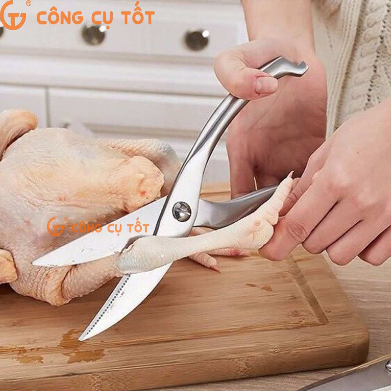 Hình ảnh 1 của mặt hàng KÉO CẮT THỨC ĂN KAPUSI k-8627 (25/100)