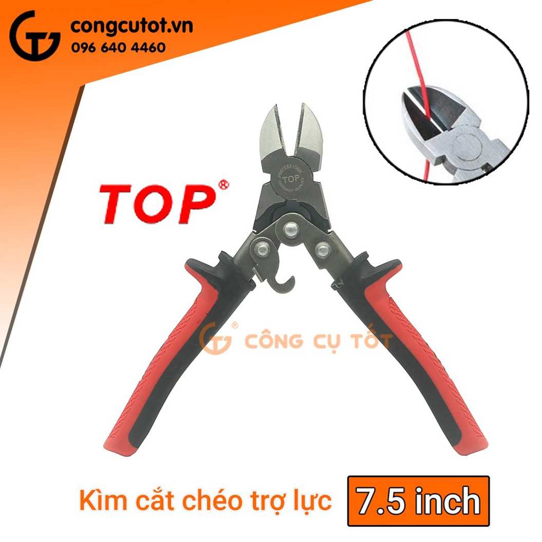 Hình ảnh 10 của mặt hàng Kìm cắt chéo trợ lực TOP 7.5"