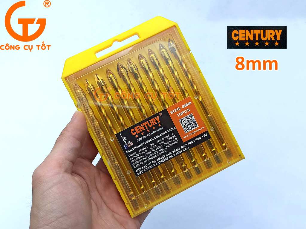 Hình ảnh 7 của mặt hàng Mũi khoan đa năng 4 cạnh 8mm Century