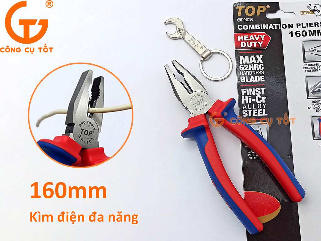 Hình ảnh 1 của mặt hàng Kìm TOP CAO CẤP điện 6.5" (1160)