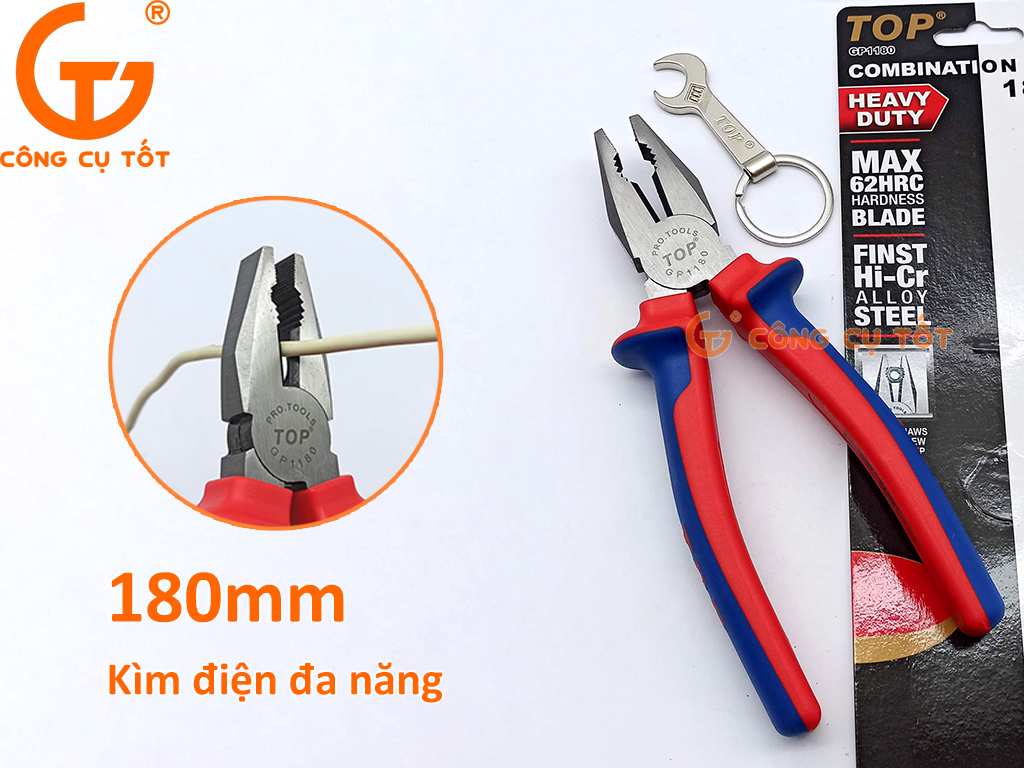 Hình ảnh 1 của mặt hàng Kìm TOP CAO CẤP điện 7" (1180)