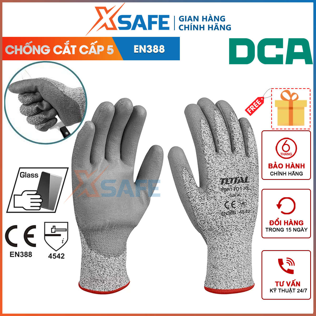 Hình ảnh 1 của mặt hàng Găng tay chống cắt Total