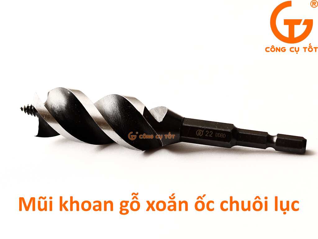 Hình ảnh 5 của mặt hàng Mũi khoan gỗ ngắn 3 cạnh F 22mm Onishi