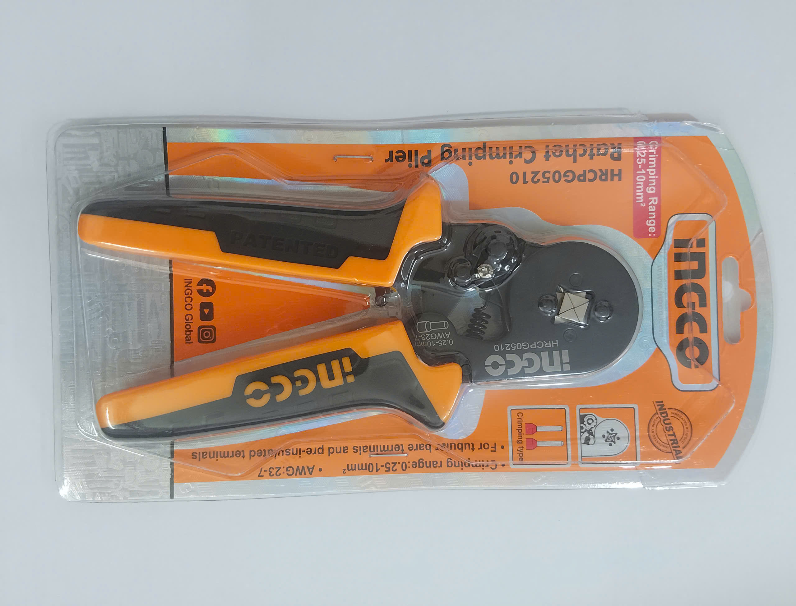 Hình ảnh 10 của mặt hàng Kềm bấm cos dây điện 0.25- 10mm3