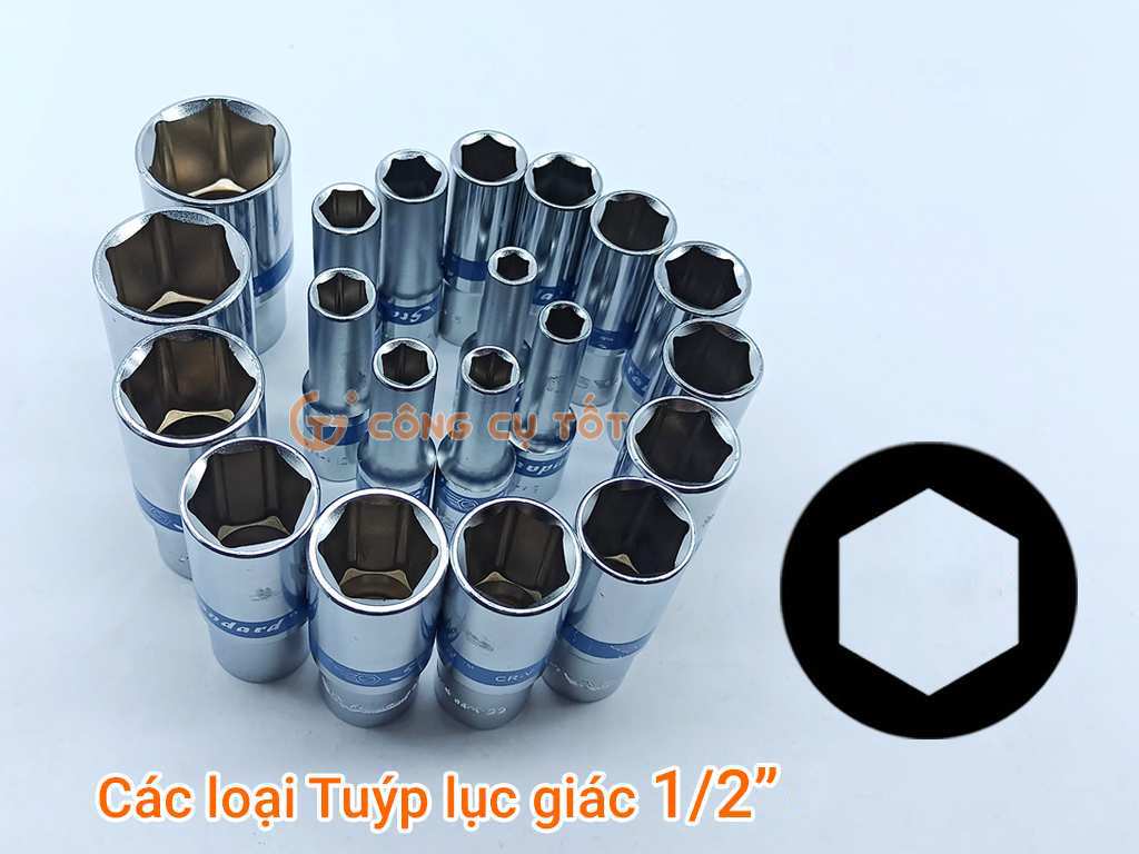 Hình ảnh 2 của mặt hàng Đầu tuýp lục giác dài Đức 1/2" 15mm TOP TSB-D15M