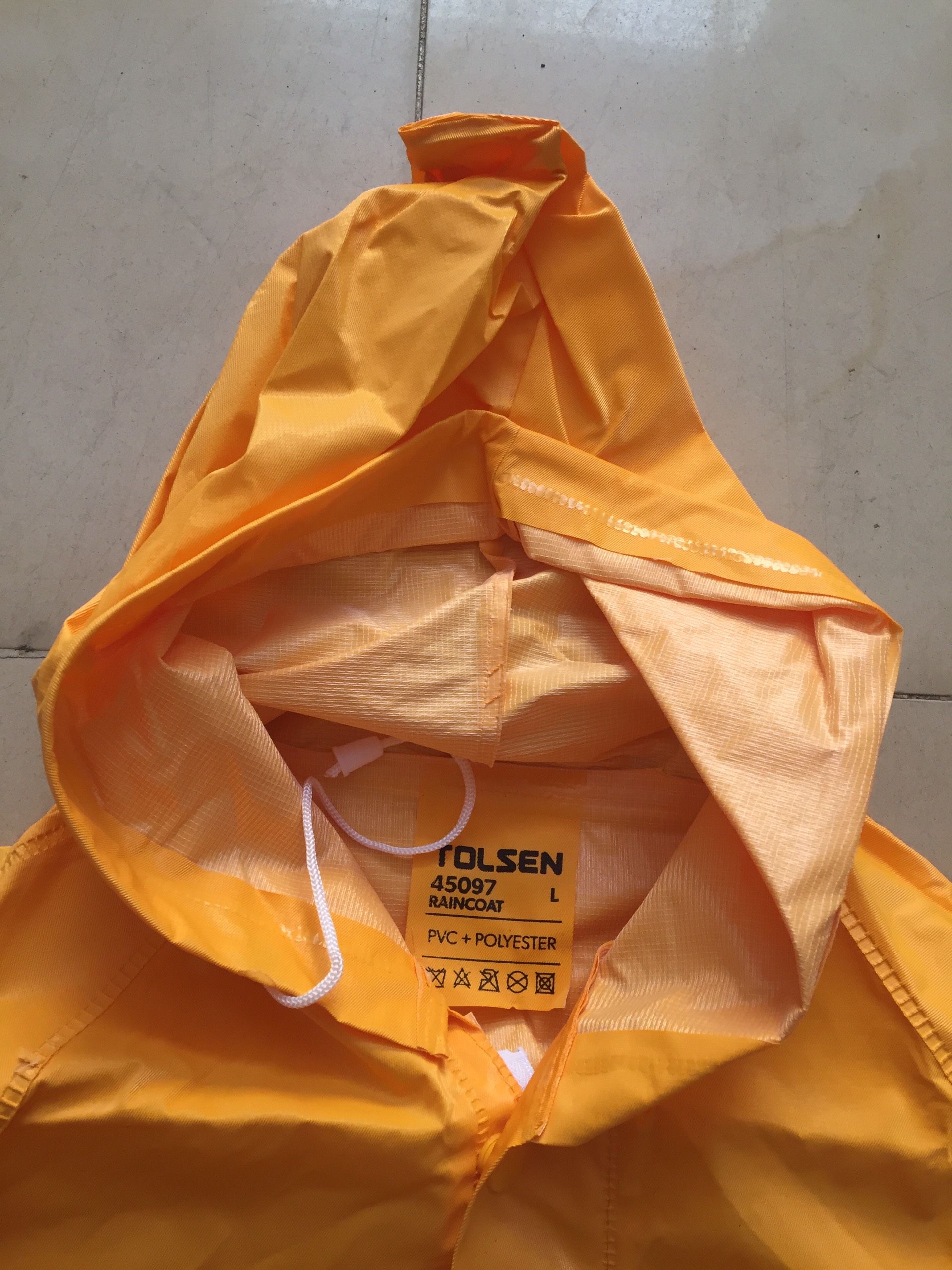 Hình ảnh 9 của mặt hàng Bộ đồ áo mưa bảo hộ có mũ dài tay size L Tolsen 45097