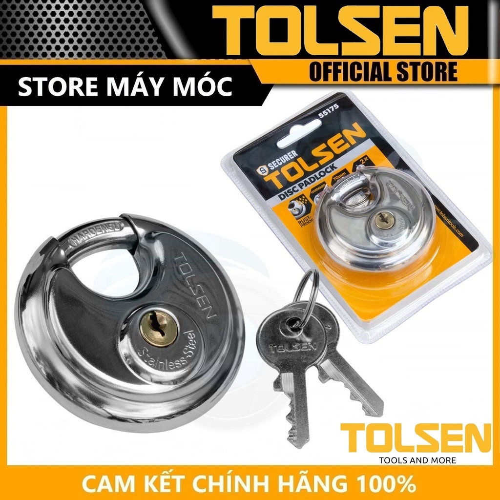 Hình ảnh 3 của mặt hàng Ổ khóa tròn 70mm TOLSEN 55175