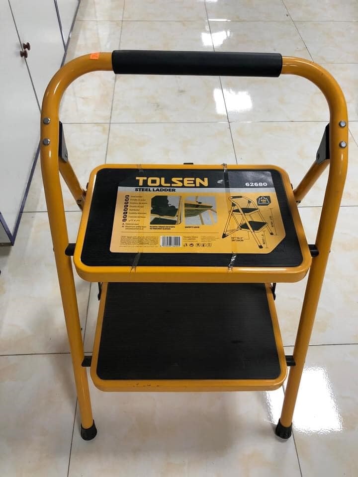 Hình ảnh 2 của mặt hàng Thang xếp 2 tầng 90kg TOLSEN 62680