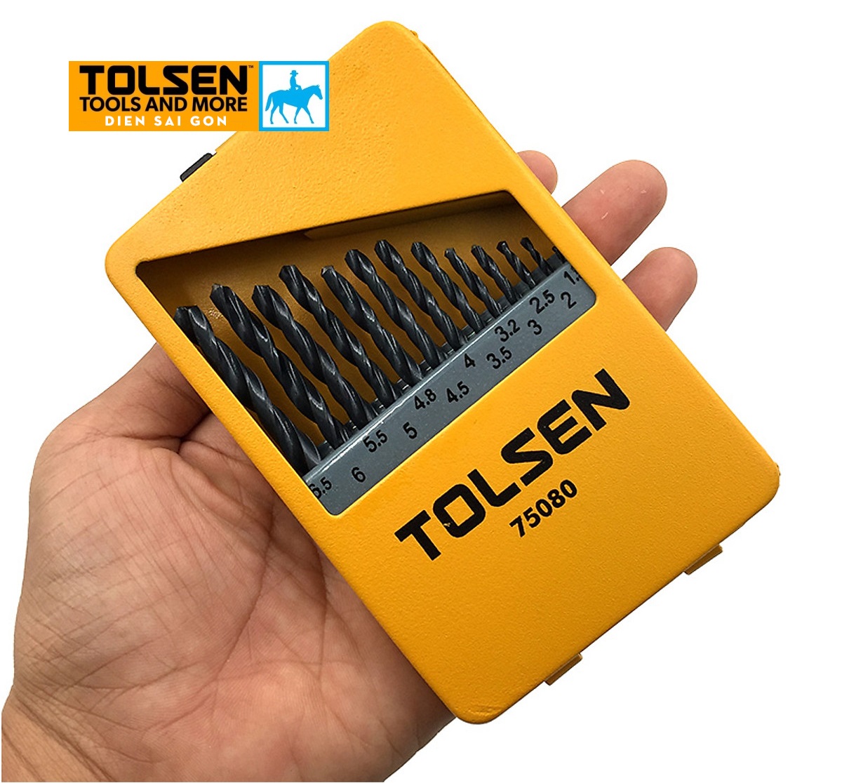 Hình ảnh 5 của mặt hàng Bộ khoan sắt 13 cây hss (công nghiệp) TOLSEN 75080