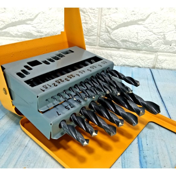Hình ảnh 2 của mặt hàng Bộ khoan sắt 19 cây hss (công nghiệp) TOLSEN 75081