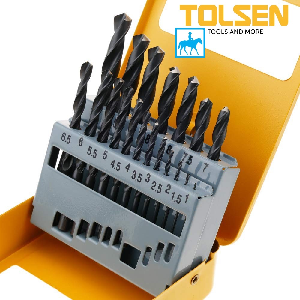 Hình ảnh 6 của mặt hàng Bộ khoan sắt 19 cây hss (công nghiệp) TOLSEN 75081