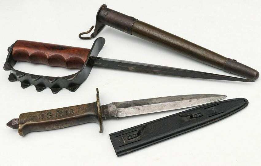 So sánh 2 mẫu Trench Knife M1917 và M1918 của Hoa Kỳ