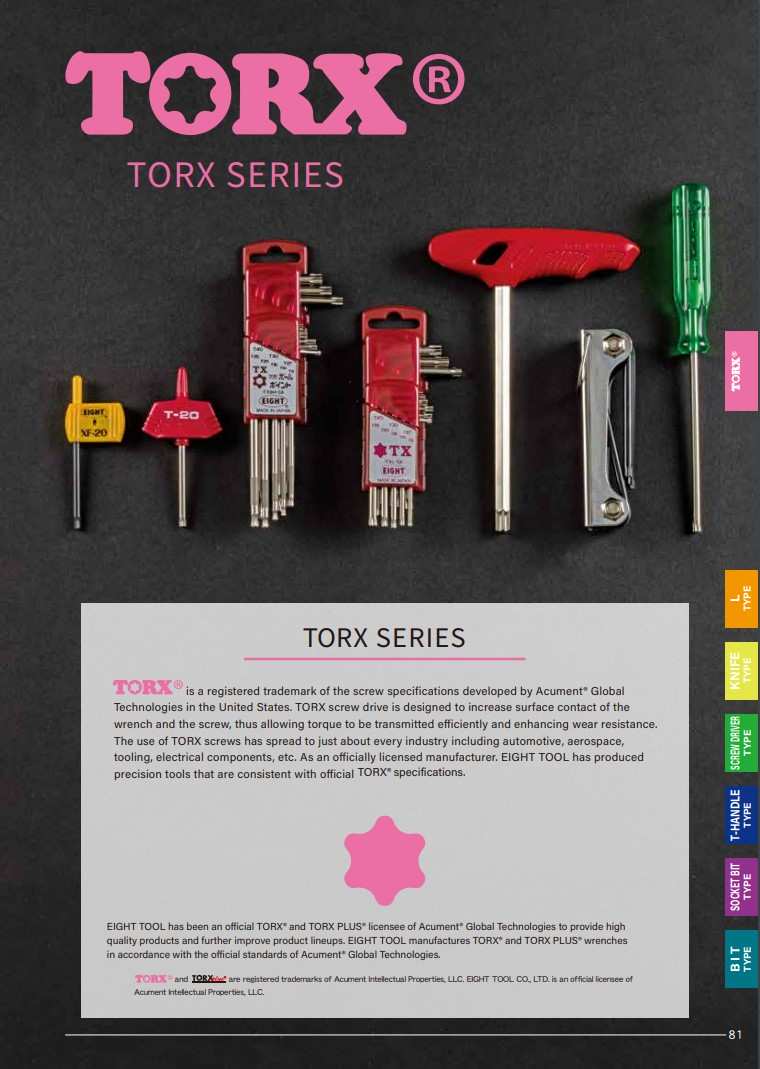 Dòng Torx của Eight Tools