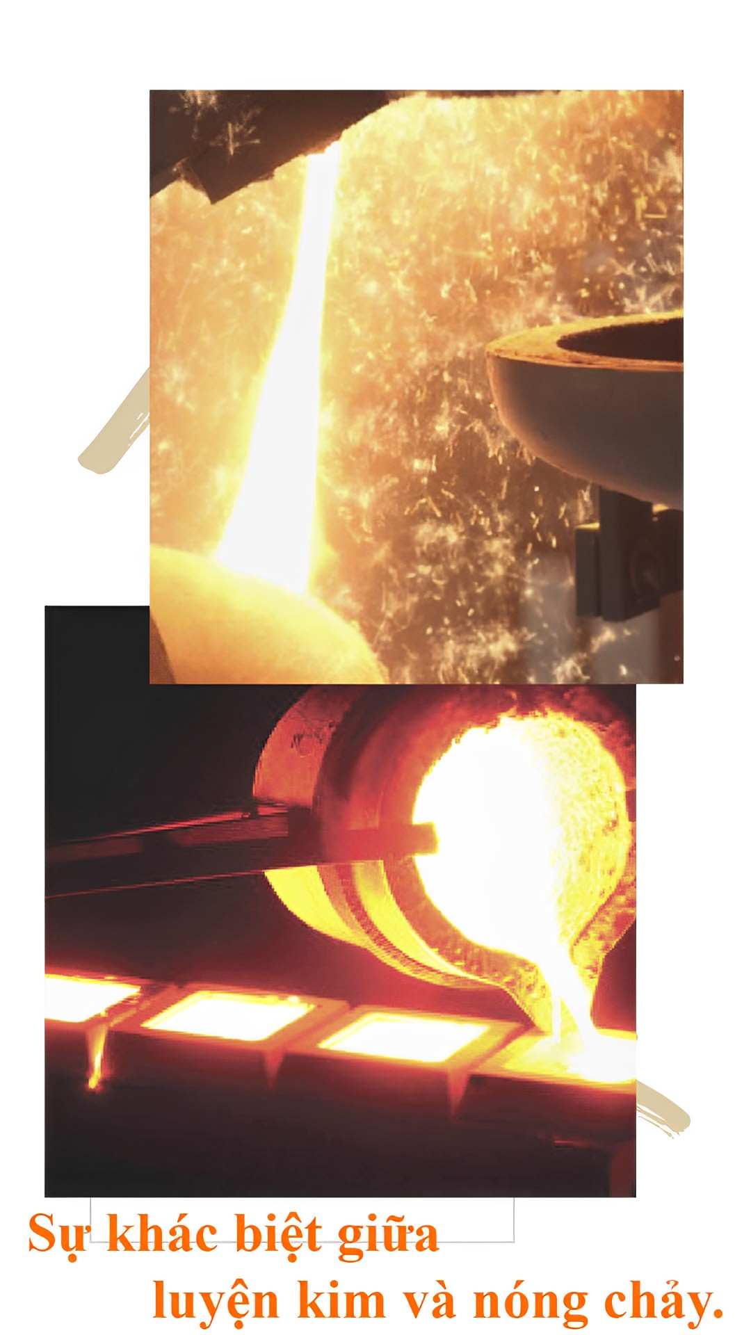 Sự khác biệt giữa 2 phương pháp luyện kim và nóng chảy kim loại.