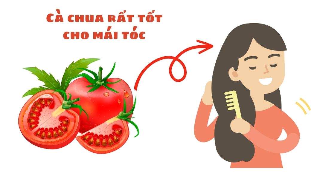 Ăn cà chua rất tốt cho mái tóc của bạn.