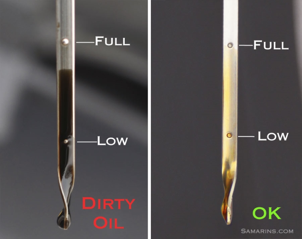 Cách xác định vạch dầu của xe ô tô bằng que thử 