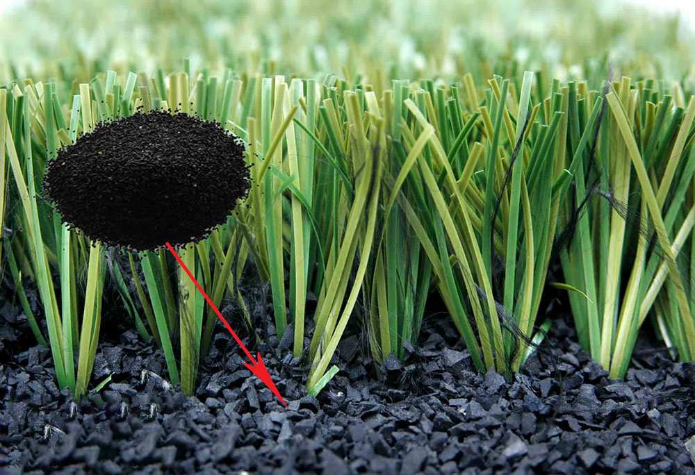 Hạt cao su trải sân cỏ nhân tạo