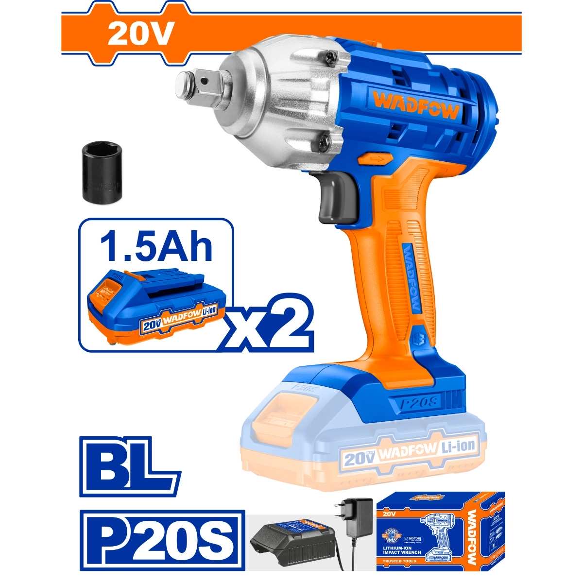 Máy siết bulong 20V Wadfow