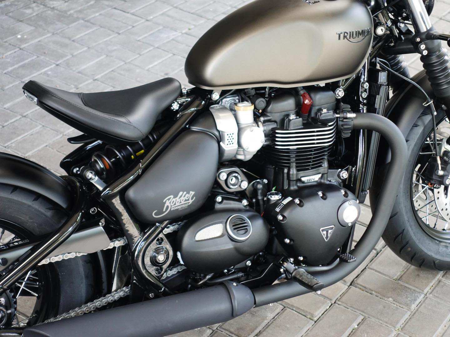 Động cơ của Triumph Bonneville Bobber Black