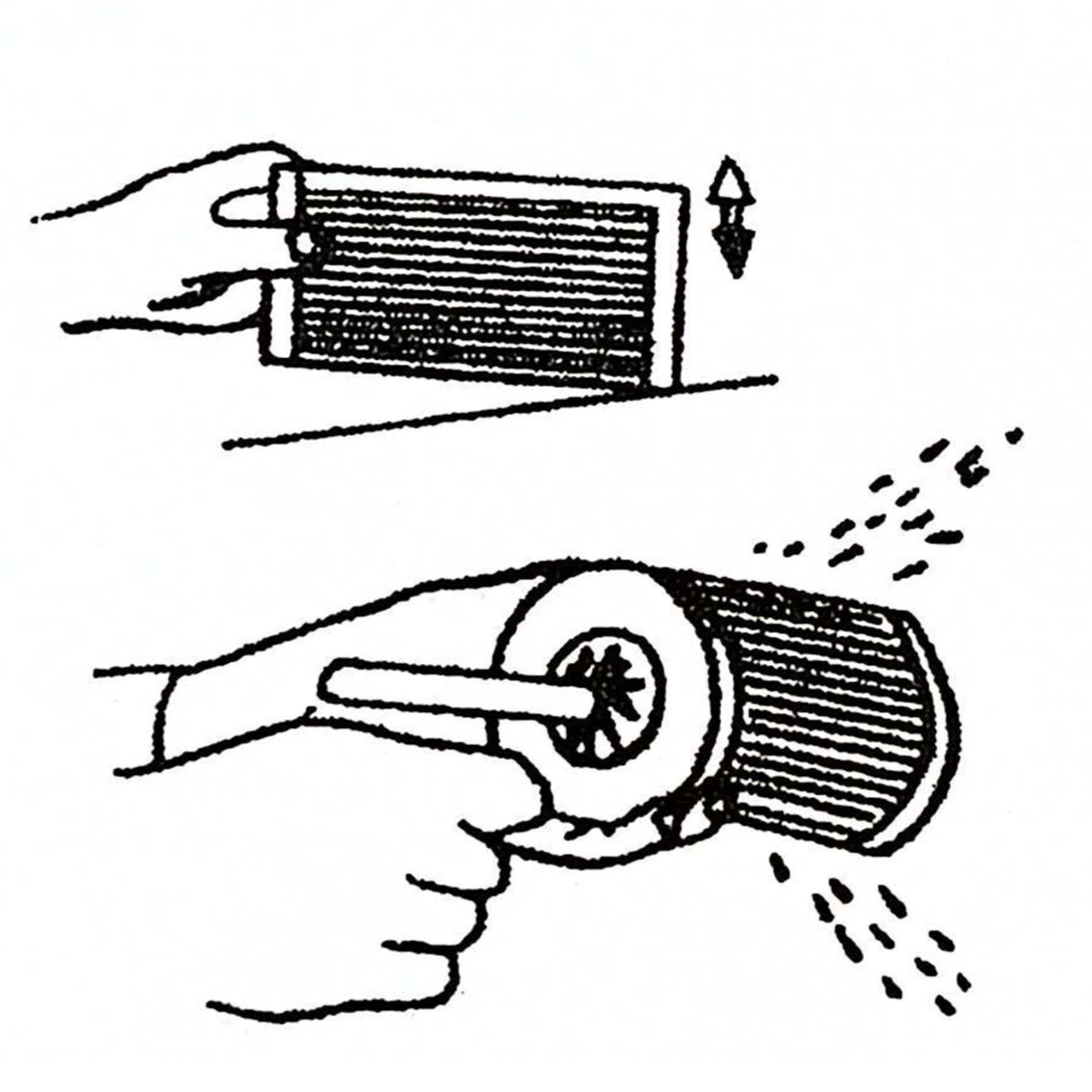 Hình 2-5: Làm sạch bụi bẩn làm tắc bên trong phin lọc