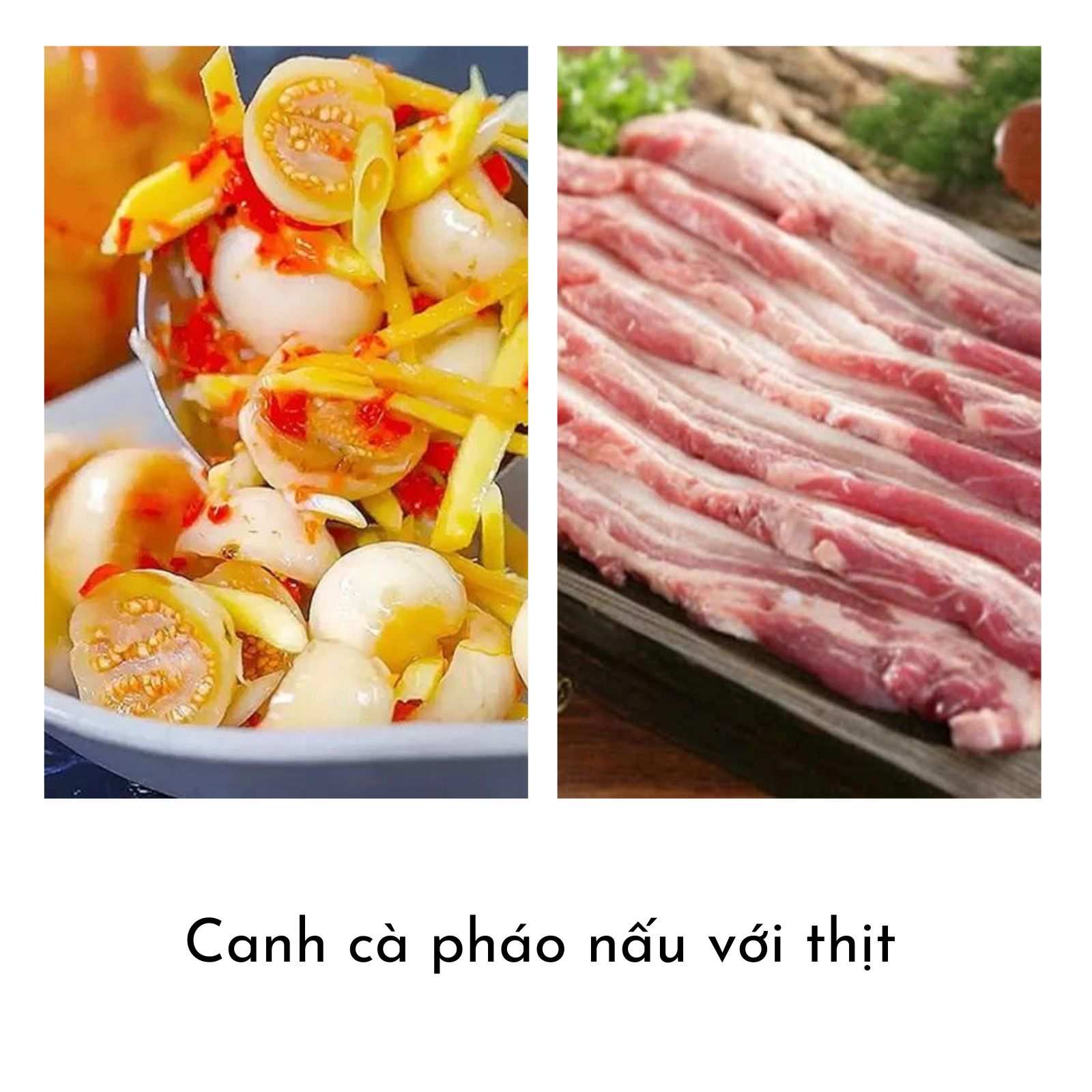 Canh cà pháo nấu với thịt