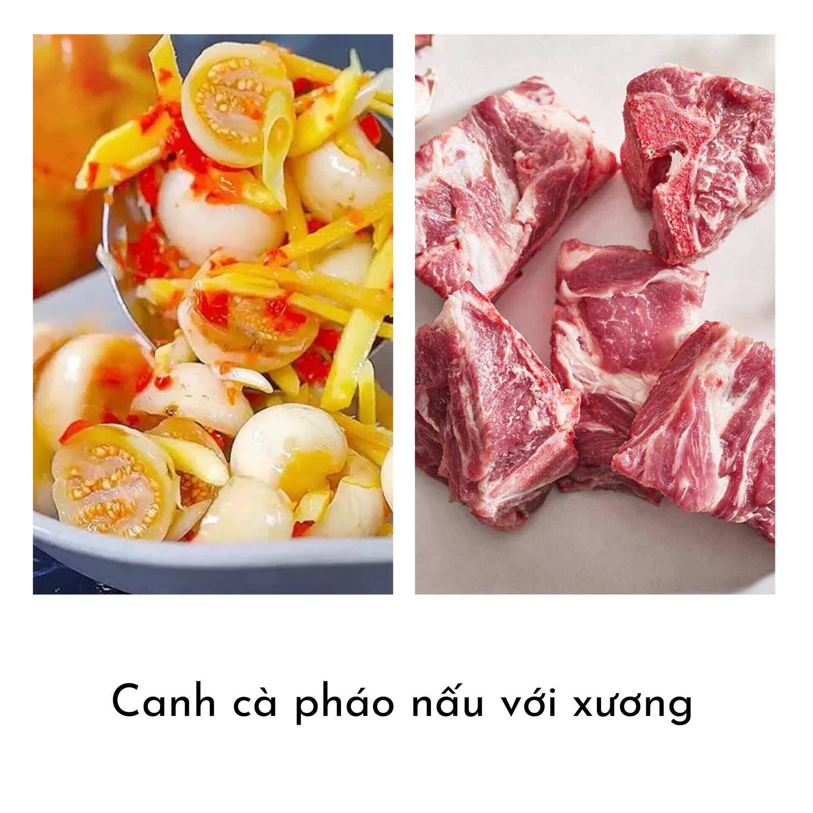 Canh cà pháo nấu với xương