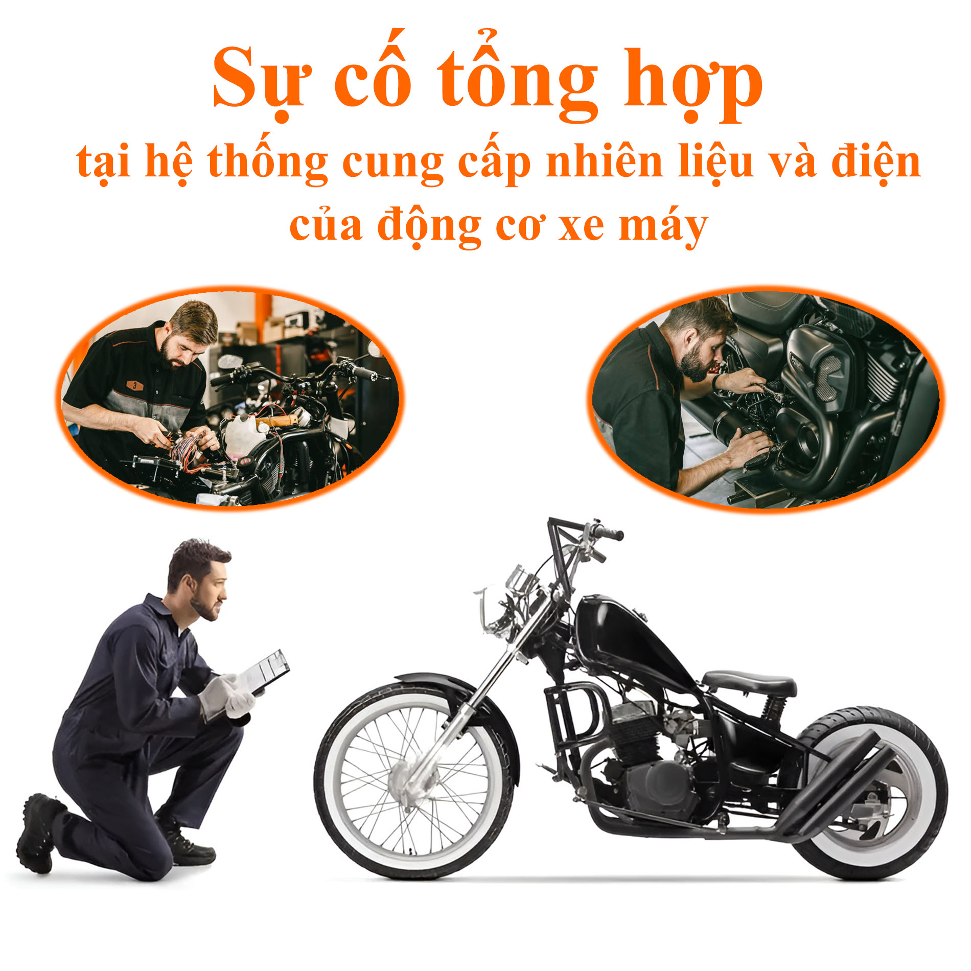 Sự cố tổng hợp tại hệ thống cung cấp nhiên liệu, hệ thống điện của động cơ xe máy - Hùng Lê