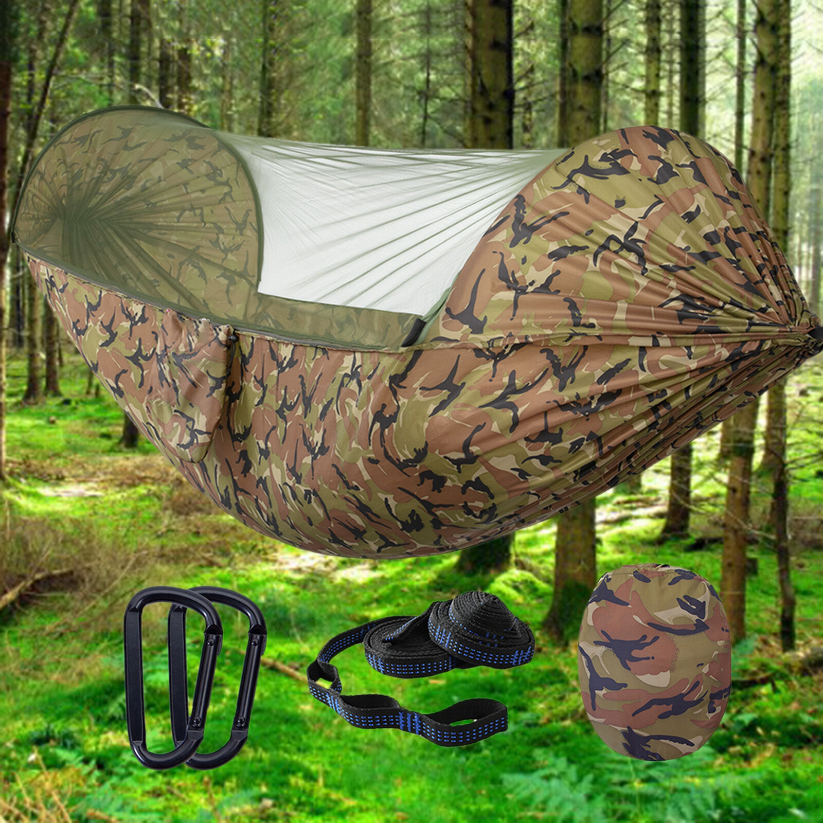 Võng cắm trại đơn và đôi có màn chống muỗi / côn trùng