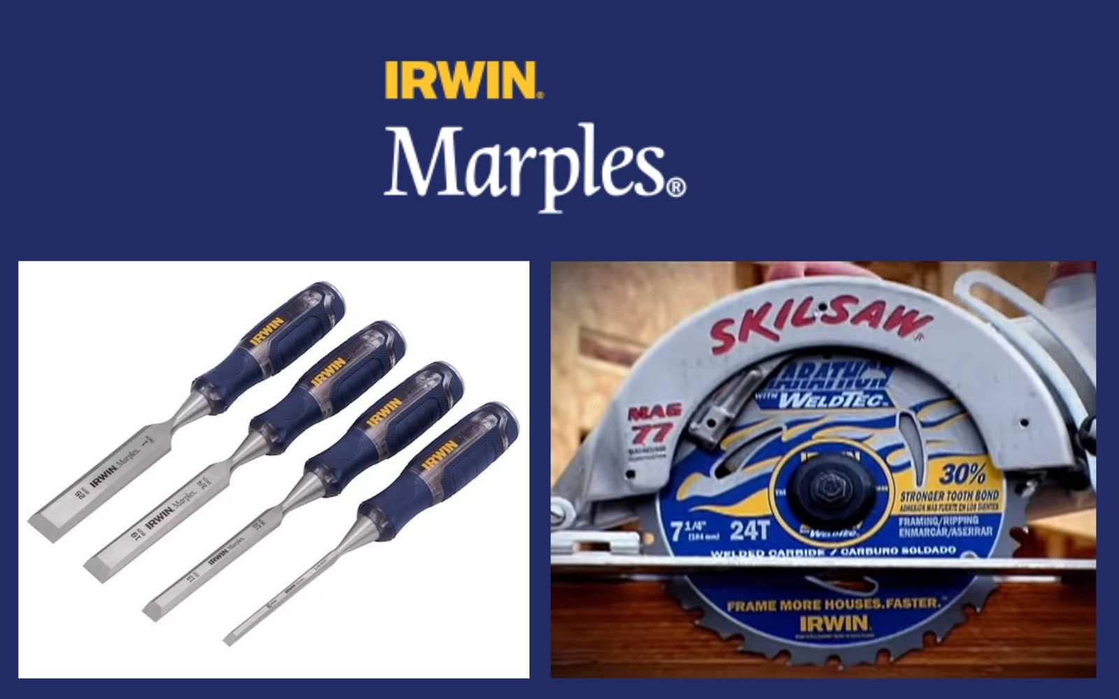 Giới thiệu dòng sản phẩm Lưỡi cưa gỗ IRWIN Marples và Đục gỗ IRWIN Marples
