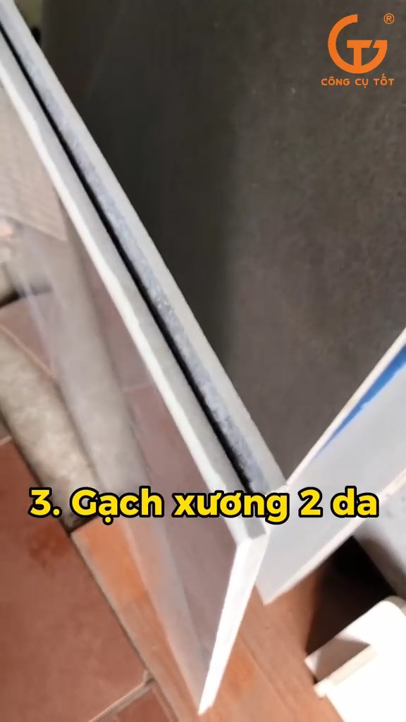 Gạch xương 2 da được cấu tạo từ một lớp xương đá và một lớp men dày