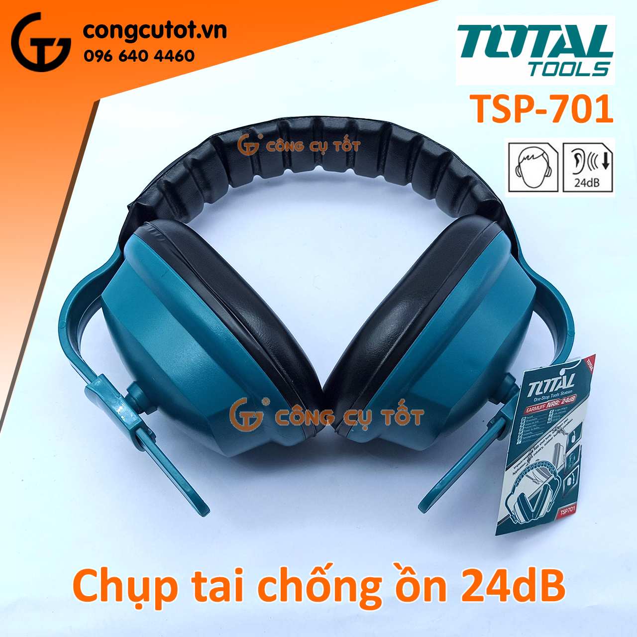 Chụp tai chống ồn Total TSP 701 độ giảm âm 24dB.