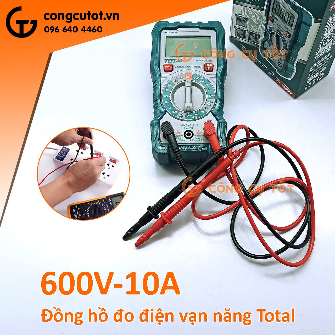 Đồng hồ điện vạn năng 600V-10A Total TMT46001.