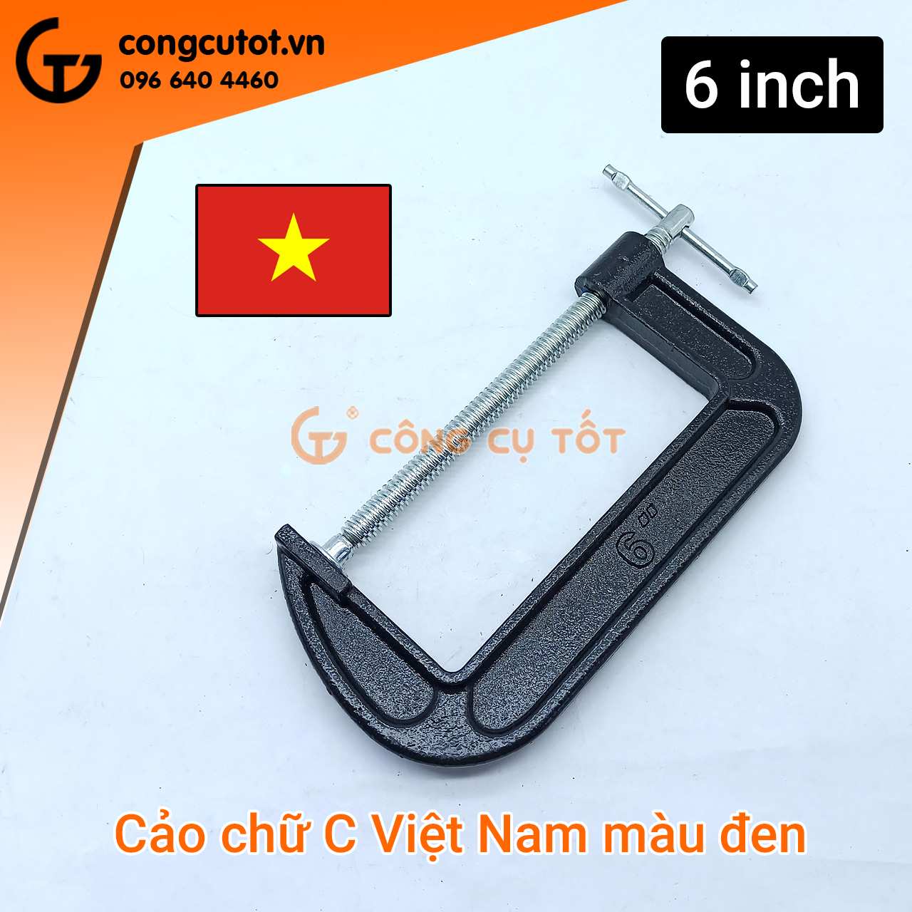 Cảo chữ C Việt Nam màu đen 6 inch