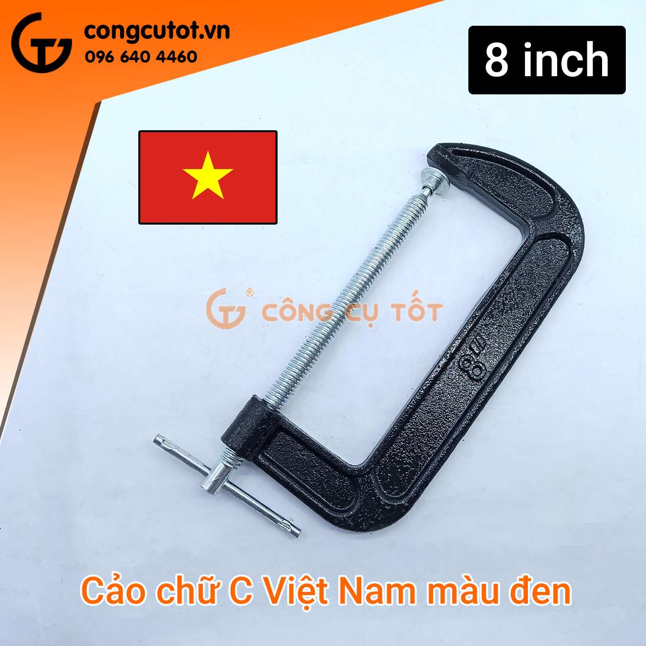 Cảo chữ C Việt Nam màu đen 8 inch