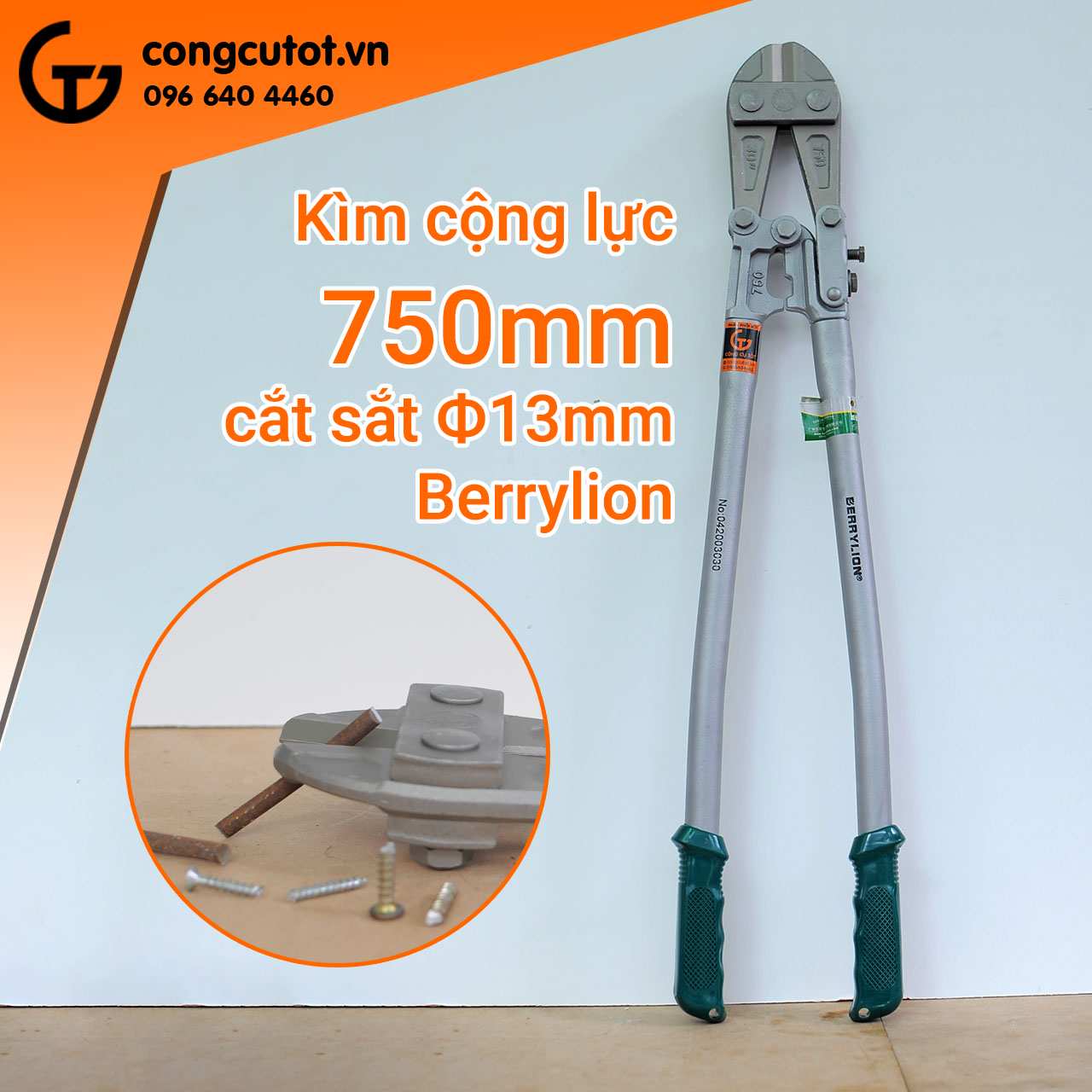 Kìm cộng lực Berrylion 30 inch dài 750mm có thể cắt được sắt đường kính đến 13mm