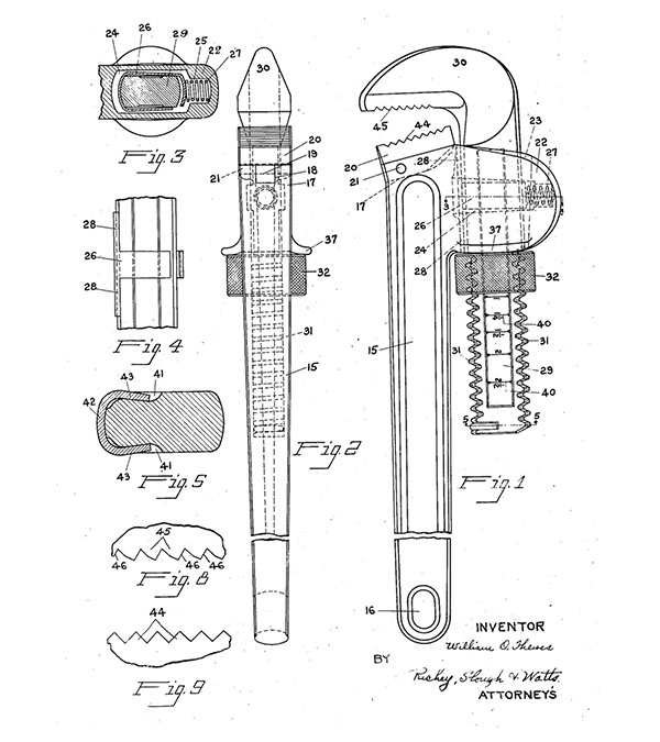 Một trang trong bằng sáng chế kìm nước