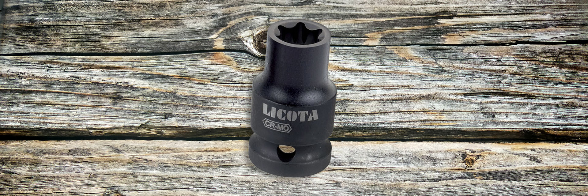 Licota impact socket - A4SAE - Khẩu bông E đen ½ cho súng bắn ốc