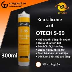 Keo silicon Axit 300ml OTECH S-99 màu trắng sữa