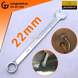 Cờ lê vòng miệng 22mm thép CrV xi mờ Standard CO#94022 Đài Loan