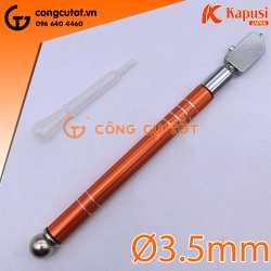 Dao cắt kính và gạch men lưỡi tròn Ø3.5mm cán hợp kim nhôm Kapusi K-8736