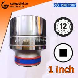 Đầu tuýp 1" bông 12 cánh 60mm dài 87mm thép CrV Kingtony 833060M