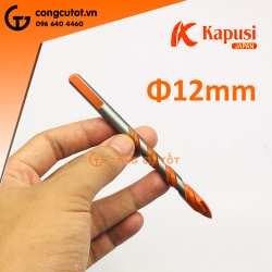 Mũi khoan đa năng chuôi tròn vát màu cam Ø12mm Kapusi K-3506