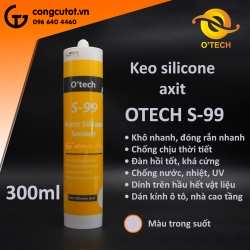 Keo silicon Axit 300ml OTECH S-99 trong suốt