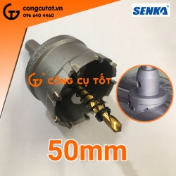 Mũi khét thép inox Ø50mm 9 răng TCT Senka 50TS500