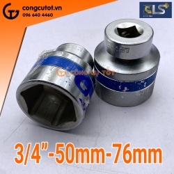 Đầu tuýp lục giác ¾" trắng 50mm dài 76mm LS+ LS122524