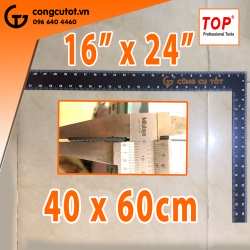 Thước kẻ vuông đen lưỡng hệ 40x60cm dày 2mm TOP TB-6501 Đài Loan