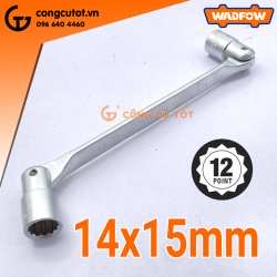 Khóa 2 đầu tuýp bông 12 cánh lắc léo 14x15mm Wadfow WTH2E04