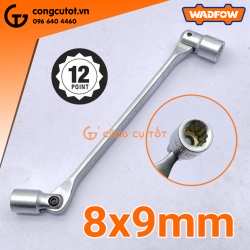 Khóa 2 đầu tuýp bông 12 cánh lắc léo 8x9mm Wadfow WTH2E01